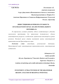 Инвестиционная привлекательность Краснодарского края: анализ регионального потенциала