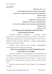 Состояние и перспективы развития рынка переработки отходов