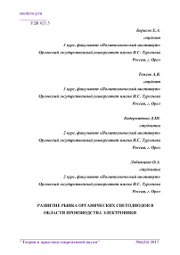 Развитие рынка органических светодиодов в области производства электроники