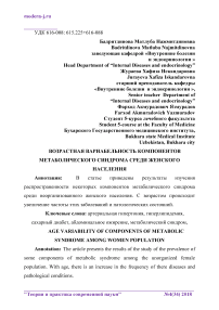 Возрастная вариабельность компонентов метаболического синдрома среди женского населения