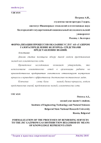 Формализация процессов оказания услуг АО "Газпром газораспределение Белгород" средствами представления знаний