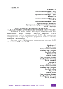 Методологическое обеспечение САПР гальванических карт технологической информации