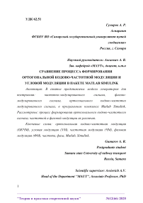 Сравнение процесса формирования ортогональной кодово-частотной модуляции и угловой модуляции в пакете MATLAB Simulink