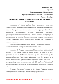 Золотовалютные резервы РФ: назначение, динамика, структура