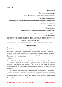 Эффективное управление финансовыми ресурсами на малых предприятиях