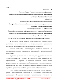 Психолого-педагогическое сопровождение в вузе