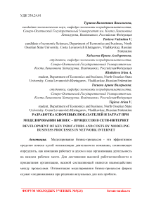 Разработка ключевых показателей и затрат при моделировании бизнес - процессов в сети-интернет