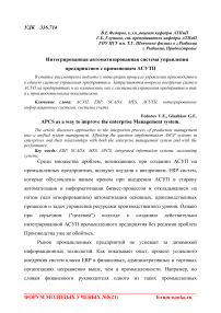 Интегрированная автоматизированная система управления предприятием с применением АСУТП