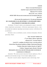 Исследование и анализ процесса взаимодействия с облачными хранилищами данных