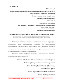 Анализ структуры жизненного цикла инновационных проектов на промышленных предприятиях