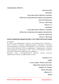 Консолидированный бюджет Российской Федерации