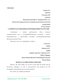 Газоперерабатывающая промышленность России