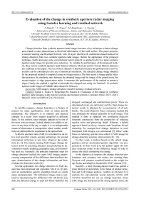 Evaluation of the change in synthetic aperture radar imaging using transfer learning and residual network