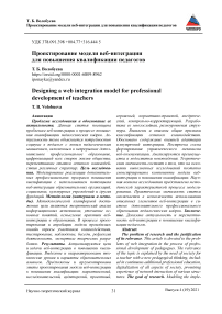 Проектирование модели веб-интеграции для повышения квалификации педагогов