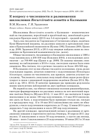 К вопросу о численности и размножении шилоклювки Recurvirostra avosetta в Калмыкии