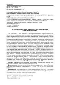 Агротехнические приемы повышения продуктивности пашни в Приенисейской Сибири