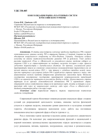 Консолидация рынка платежных систем в российском туризме