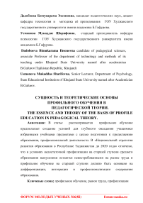 Сущность и теоретические основы профильного обучения в педагогической теории