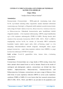 COVID-19 ta'siri natijasida gepatobiliar tizimdagi klinik o’zgarishlar