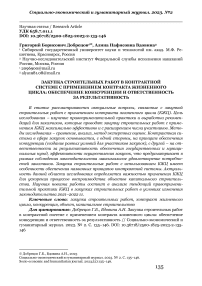 Закупка строительных работ в контрактной системе с применением контракта жизненного цикла: обеспечение конкуренции и ответственность за результативность