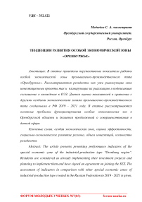 Тенденции развития особой экономической зоны "Оренбуржье"