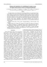 Design and simulation of a multichannel sensing system for liquid refractometry based on integrated photonics