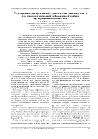 Моделирование пространственного распределения рассеянного света при освещении резонансной дифракционной решётки структурированным излучением