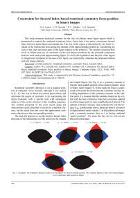 Constraints for Jaccard index-based rotational symmetry focus position in binary images