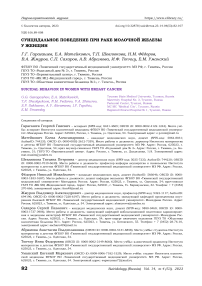Суицидальное поведение при раке молочной железы у женщин