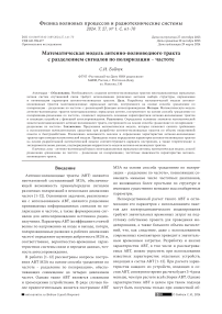 Математическая модель антенно-волноводного тракта с разделением сигналов по поляризации - частоте