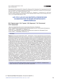 MIR-155 и MIR-223 как маркеры клинических особенностей течения хронического лимфолейкоза