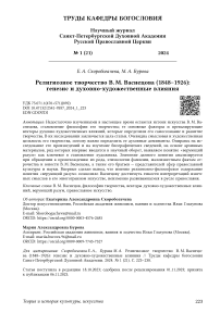 Религиозное творчество В. М. Васнецова (1848-1926): генезис и духовно-художественные влияния