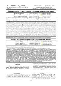 Использование сухих микроорганизмов в производстве кваса