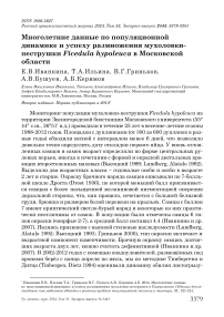 Многолетние данные по популяционной динамике и успеху размножения мухоловки-пеструшки Ficedula hypoleuca в Московской области