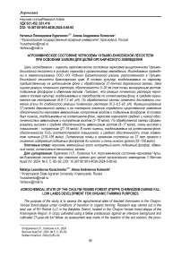 Агрохимическое состояние чернозема Чулымо-Енисейской лесостепи при освоении залежи для целей органического земледелия