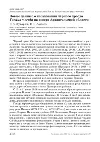 Новые данные о гнездовании чёрного дрозда Turdus merula на севере Архангельской области