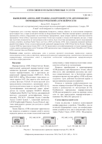 Выявление аномалий трафика в бортовой сети автомобиля с помощью рекуррентной LSTM нейросети