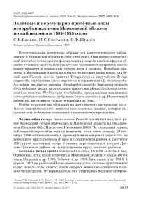 Залётные и нерегулярно пролётные виды неворобьиных птиц Московской области по наблюдениям 1984-1995 годов