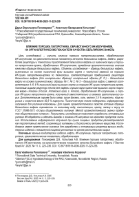 Влияние порошка папоротника, обработанного ИК-излучением, на органолептические показатели качества бельгийских вафель