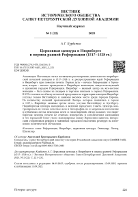 Церковная цензура в Нюрнберге в период ранней Реформации (1517–1528 гг.)