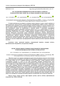 Исследование влияния фруктово-ягодного сырья на технологические свойства мучных кондитерских изделий