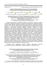 Микроскопический анализ структур текстильных материалов, окрашенных природными красителями