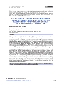 Repurposing Eszopiclone A Non-Benzodiazepine GABA-A Modulator Synergizing with PD-1/PD-L1 Immunotherapy to Reprogram the Glioma Microenvironment – A Perspective