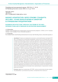 Бизнес-архитектура через призму стандарта ИСО 9001: точки пересечения и синергия в управлении предприятием