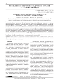 Ключевые аспекты подготовки специалистов в области квантовых коммуникаций