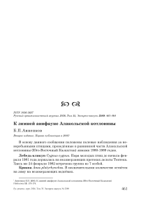 К зимней авифауне Алакольской котловины