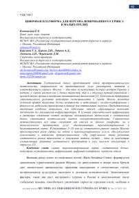 Цифровая платформа для персонализированного сервиса в малых отелях