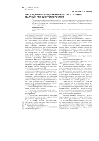 Инновационные предпринимательские структуры: облачный принцип формирования