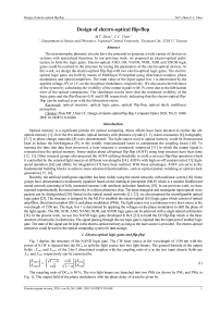 Design of electro-optical flip-flop