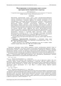 Моделирование и оптимизация одного класса пространственно-вариантных структур